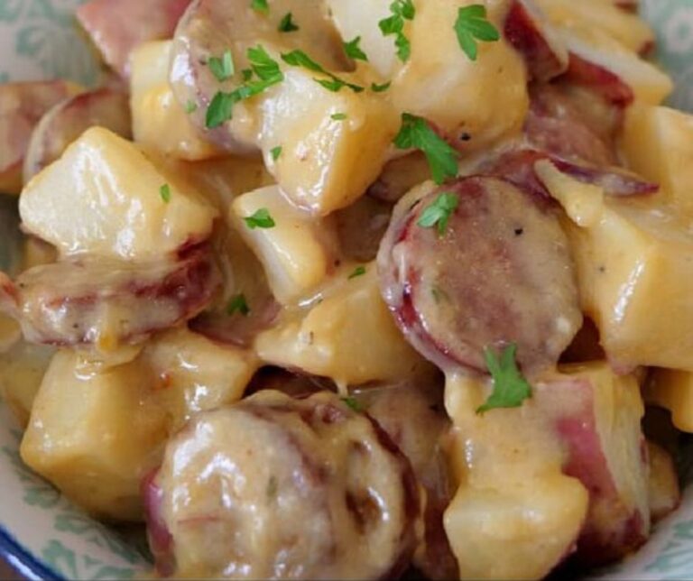 Cheese Potato & Smoked Sausage Casserole A Hearty Comfort Dish EASY TO COOK