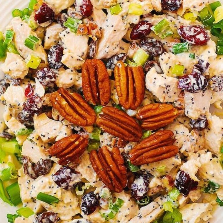 Cranberry Pecan Chicken Salad with Poppy Seed Dressing A Flavorful